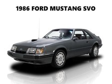 1986 Ford Mustang SVO Metal Sign: 12 x 16