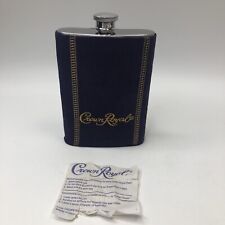 Crown Royal 8oz Stainless Steel Whiskey Flask W/ Removable Cover Unused HR Cab picture
