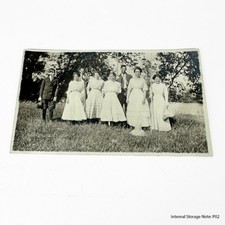 Vintage Real Photo Postcard RPPC Group of Young Men & Women Early 1900s Fashion picture