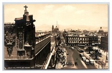 RPPC Calle Monte de Piedad Street View Mexico City Mexico UNP Postcard H21 picture