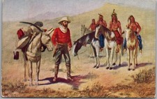 1907 Artist-Signed R.A. DAVENPORT Western Postcard 