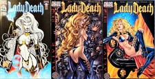 Lady Death Comic Lot #16 Inferno Alive #3 #4 Chaos Comics Brian Pulido 3 Books picture