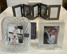 Mikasa Glass Frame Crystal Swirl Frost Picture Frame 6 and 4 inches Sonoma 3 picture