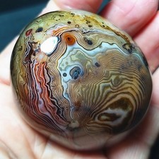 TOP 105G Natural Polished Silk Banded Lace Agate Crystal Madagascar CA1914 picture
