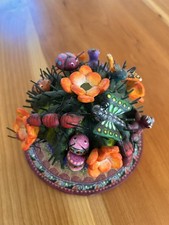 Mexican Folk Art  Cactus Sculpture Signed Elfego Vazquez Piedra  picture