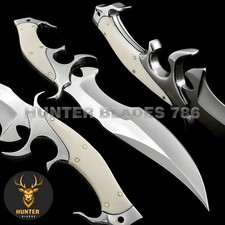 Hunter Blades Full Tang Custom Handmade D2 Steel Traditional Hunting Bowie Knife picture