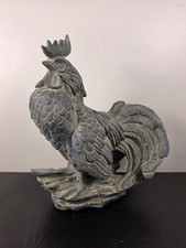 Vtg Rooster Farmhouse Carved Resin Driftwood Kitchen Decor Folk Cottagecore picture