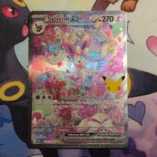 Pokémon 30th Celebration -  Sylveon ex 153/128  SIR Full Art Holo NM picture