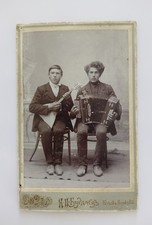 c1900 Russian Folk Musicians Balalaika Dyakov Tula Accordion Cabinet Photo picture