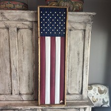 RARE DUCKS UNLIMITED AMERICAN FLAG DISPLAY - 4 FEET TALL picture