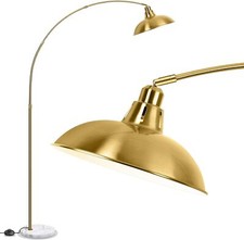 FILIYANO Gold Brass Arc Floor Lamp for Living Room - Mid Century Modern  picture