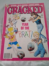 Vintage Oct. '93 Cracked Comic Magazine #284 Bart Simpson Nolan Ryan picture