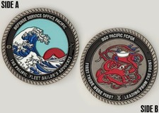 Defense Service Office Pacific Great Wave Challenge Coin 2#16 picture