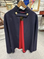 1940s–50s Bruck’s Nurses Cape Vintage WWII CHICAGO wool Red Lining Brass Buttons picture