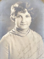 c1930s Pretty Young Lady Curly Hair ID'd Miriam Studio Portrait B&W Photo 4x6 picture