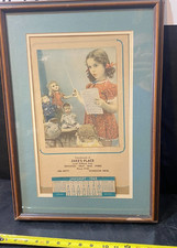antique 1948 calendar framed Jake's Place advertisement Muskegon, Michigan 21x14 picture
