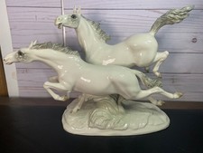 Large Hutschenreuther Figurine Freedom Galloping Pair of Horses by MH Fritz 16” picture