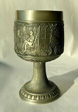 German Pewter Wine Goblet with Homeland Song lyrics in German picture