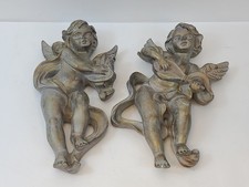Vintage Cherubs Home Interiors  Hollywood Regency Wall Hanging Art Set Of 2 picture