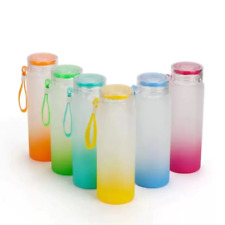 17oz Sublimation blank frosted glass Ombre gradient Tumblers Water Bottle picture