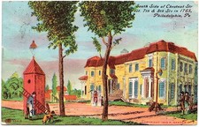 1908 Philadelphia PA South Side Chestnut St. Between 7th & 8th in 1765 Postcard picture