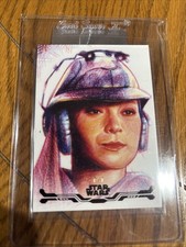 2025 Topps Star Wars Smugglers Outpost Zam Wesell Stellar Art Black Foil 1/1 picture