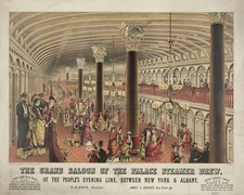 The Grand Saloon of the Palace Steamer Drew 1878 8x10 Print HT51341364 picture