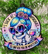 I Suck At Apologies So Unfuck Yourself Or Whatever - Unique Christmas Ornament picture