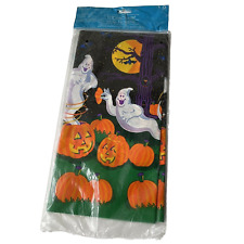 Halloween Vintage Amscan Tablecloth Paper Tablecover Jack O Lantern 54