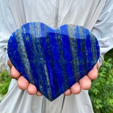 1.24LB Natural Lapis Lazuli Heart Crystal Energy Healing Wealth Attraction Decor picture