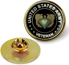 Gold United States Army Veteran Lapel Pin Veteran Tie Suit Shirt Lapel Pin picture