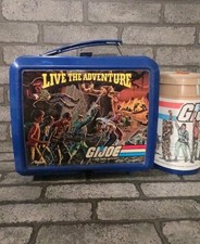 VTG 1986 GI Joe Live the Adventure Lunch Box & Thermos Aladdin Hasbro picture