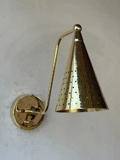 One Light Brass Wall Sconce Mid Century Modern Stilnovo Style Wall Lamp Gift picture