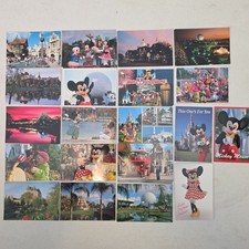 20 Vintage Disney Character Postcards Lot Mickey Minnie Donald Goofy NOS 80s 90s picture