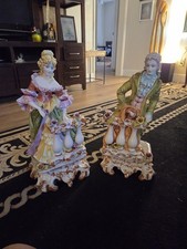 Vintage D.P. Uiato Capodimonta Style Lamps. Made In Italy picture