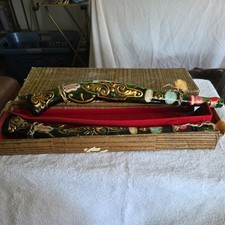  Empty Barsottini Vino Rosso Glass Bottle Guns Banfi Original Box VINTAGE 1962 picture
