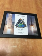 AUTHENTIC SpaceX SES-10 Employee Numbered Patch Framed Presentation picture
