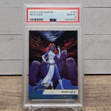 PSA 10 2019 Flair Marvel Flairium Tier 5 Mystique #133 GEM MINT Pop 1  picture