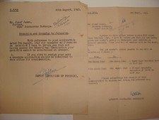 Letter Palestine Jewish Judaica 1945 Israel Post Office Postmaster Natanya x2 picture
