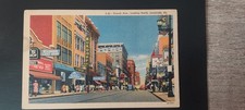 FOURTH AVENUE , LOOKING NORTH , LOUISVILLE KENTUCKY , VINTAGE LINEN POSTCARD  picture