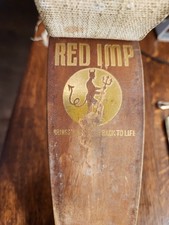 Red Imp 700 Straight Edge Razor 2-Part Leather Strop40s Vtg Antique picture