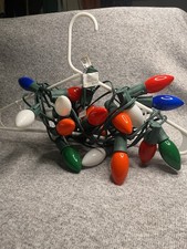 Vintage C9 Christmas String Lights 24 Bulb Multicolor Large Retro Tested Working picture