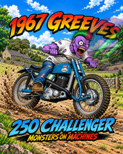 1967 Greeves 250 Challenger Motocross 8x10 Glossy Photo Print Monster Art picture
