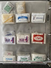 Lot Vintage U.S. Sugar Packet Cube Made in USA Restaurant Generic Retro Menu picture