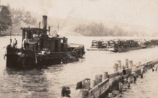 Elk Rapids Michigan Torch River Logging Ship Haul Lumber Docks Transportation picture