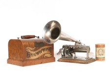 1898 Columbia Q Phonograph w/Exceptional St. Louis & Kansas City Dealer's Decal picture