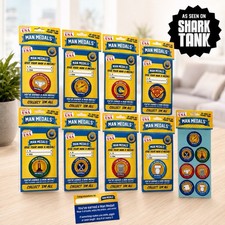 Man Medals As Seen On Shark Tank Product Funny Refrigerator Magnet Lot Of 10 Dad picture
