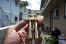 Shaka Double Barrel  XL Brass Smoking Pipe Screenless Built-in Poker Proto 2.0 picture