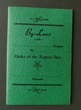 By-Laws of Order of the Eastern Star: Missouri - Vintage booklet - no writing picture