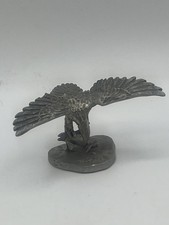 Pewter American Bald Eagle With Salmon Figure Stamped Signed Bin 34 Vintage picture